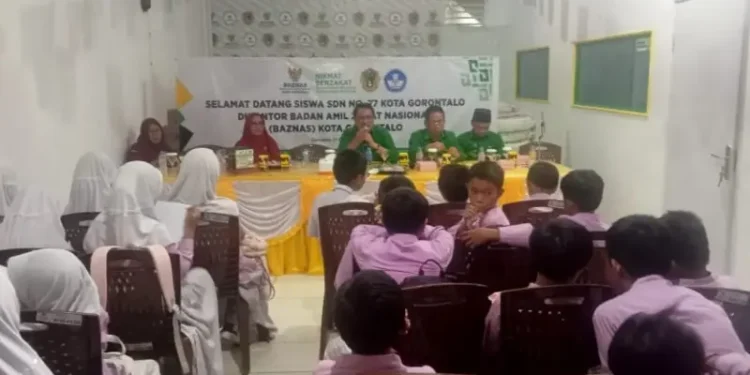 Kunjungi BAZNAS Kota Gorontalo, 39 Siswa SDN 77 Belajar Administrasi