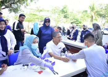 Bapppeda Kota Gorontalo Gelar Senam Aerobik dan Tes Kesehatan saat Kegiatan GERMAS