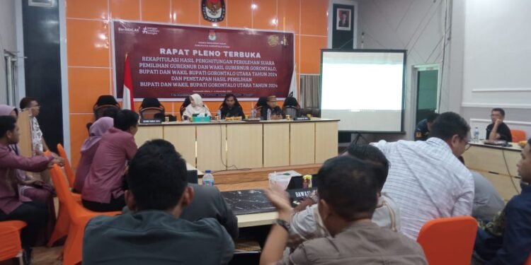 KPU Gorut Gelar Rapat Pleno Rekapitulasi Perhitungan Suara Pilkada 2024