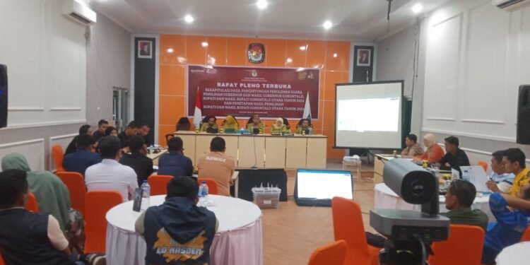 Hasil Rekapitulasi KPU Gorut, Paslon Romantis Raih Suara Terbanyak