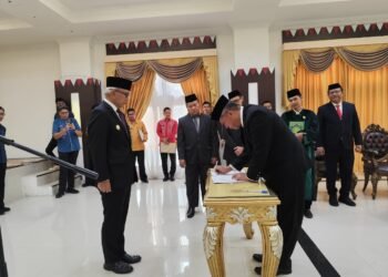 Penjagub Rudy Lantik 10 Pejabat Tinggi Pratama