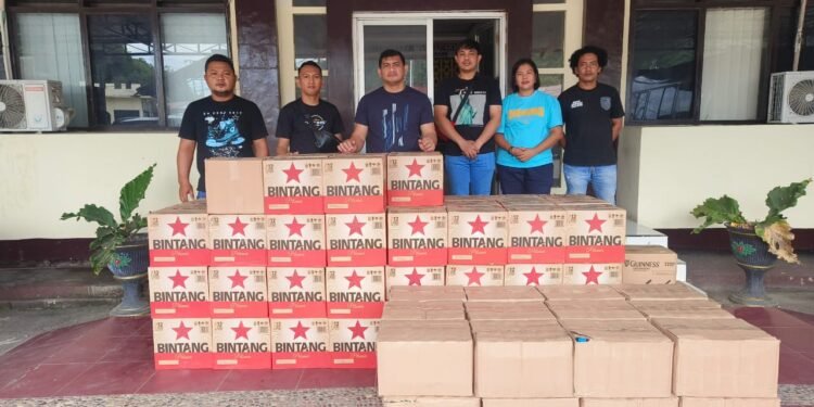 Polresta Gorontalo Kota Sita Ribuan Botol Miras