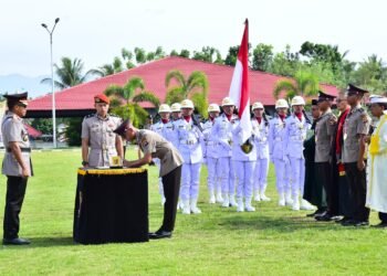 107 Bintara Polri Diambil Sumpah dan Dilantik Wakapolda Gorontalo