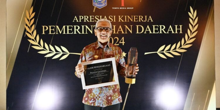 Provinsi Gorontalo Raih Penghargaan Terbaik Kategori Daya Saing Daerah Fiskal Rendah