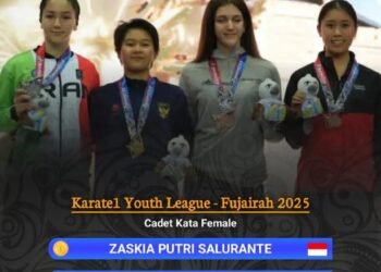 Karateka Gorontalo Raih Medali Emas Di WKF Youth League Di Fujairah UEA
