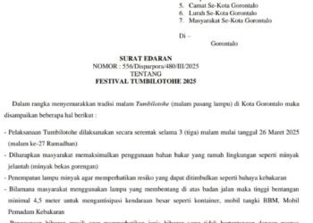Jelang Pelaksanaan Tumbilotohe, Disparpora Rilis Ketentuan Pelaksanaan Tumbilotohe 2025