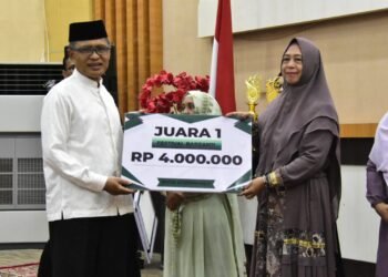 Delegasi Kecamatan Hulonthalangi Dominasi Juara di Festival Barzanji 2025