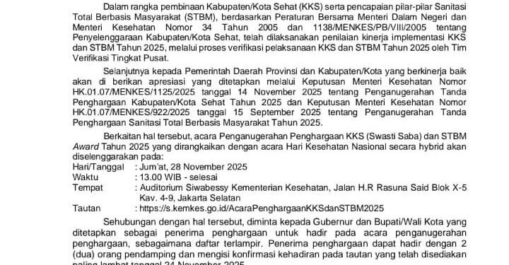 Kota Gorontalo Raih Penghargaan KKS Swasti Saba Padapa
