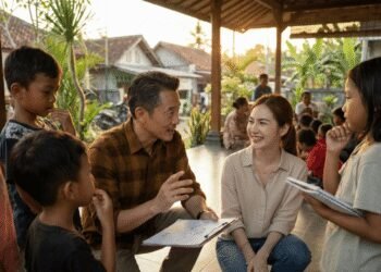 Di luar pasar, dia pilih untuk mempercayakan “Masa Depan” kepada Anak-Anak