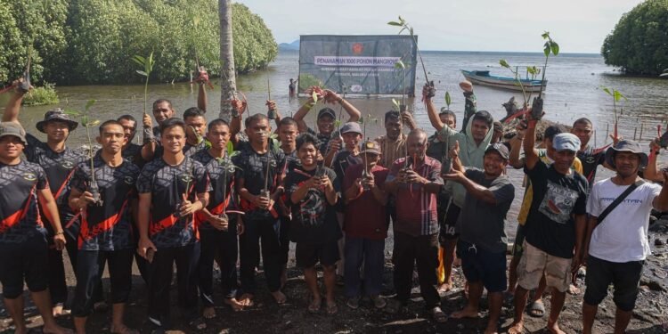 Dukung Pelestarian Pesisir, Kogabwilhan III Tanam 1.000 Mangrove di Pantai Gambesi