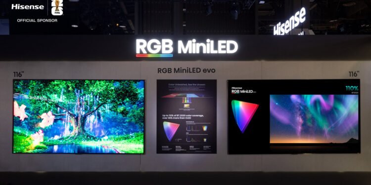 Hisense Debutkan 116UXS dan XR10, Mendorong RGB MiniLED Memasuki Era Baru di CES 2026