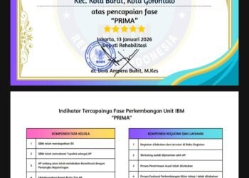Kelurahan Buliide Raih Kategorti Tertinggi di Penghargaan Kelurahan Bersinar BNN RI