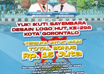 Sayembara Logo HUT ke 298 Kota Gorontalo, Total Hadiah Rp 15 Juta
