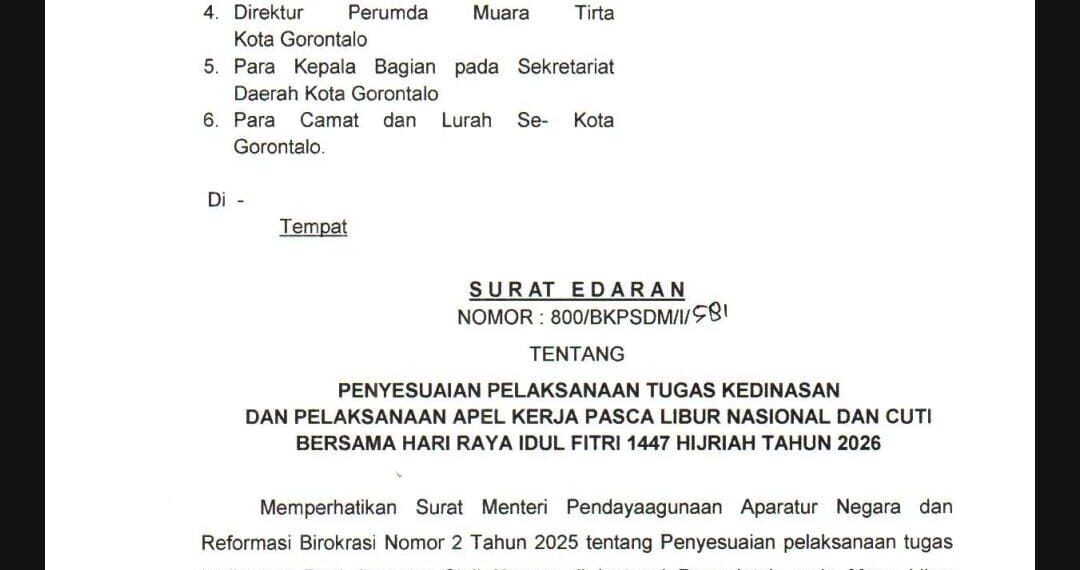 Sistem Kerja ASN Jelang dan Pasca Idulfitri : 16-17 Maret WFA, 25 Maret Masuk Kerja