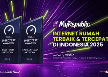 MyRepublic Indonesia Kembali Raih 2 Penghargaan Ookla: Internet Rumah Terbaik dan Tercepat di Indonesia