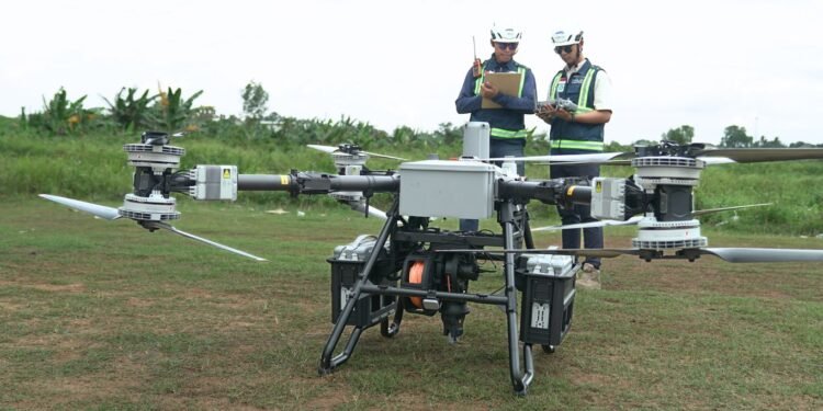Distribusi Pupuk dan Agrokimia ke Area Terpencil dengan DJI FlyCart 100