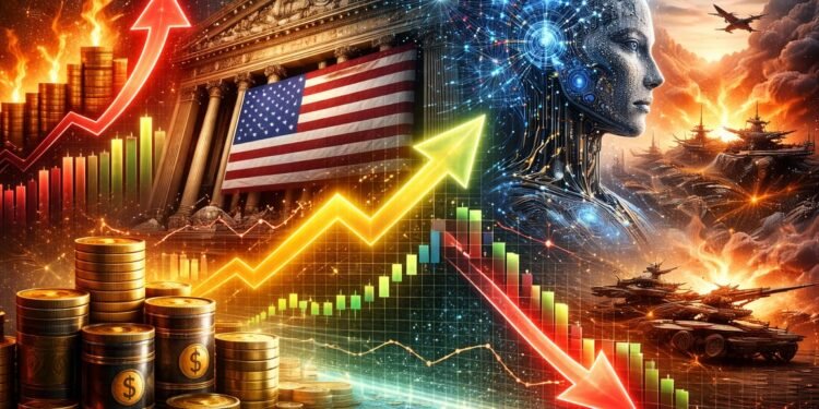 Pasar Global Mixed: Inflasi, AI, dan Geopolitik Tekan Wall Street