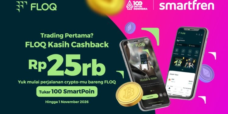 FLOQ Gandeng Smartfren, Pelanggan Bisa Tukar SmartPoin dengan Saldo Kripto Senilai Rp25.000