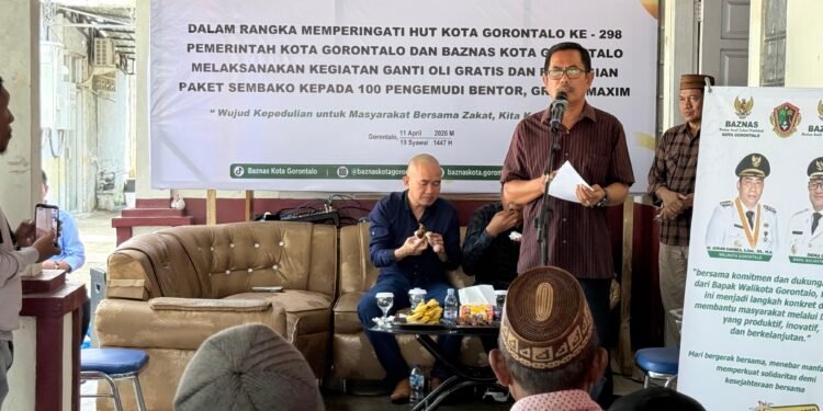 Meriahkan HUT ke 298 Kota Gorontalo, Baznas Gratiskan Ganti Oli Bagi Pengemudi Bentor
