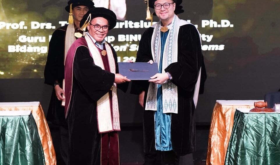 Prediksi Semakin Akurat, Tapi Keputusan Masih Sulit: Ini Sorotan Prof. Tuga Mauritsius dalam Pengukuhan Guru Besar di BINUS University