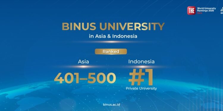 Konsistensi yang Dijaga: BINUS University Kembali Jadi PTS Nomor 1 di Indonesia versi THE Asia University Rankings 2026