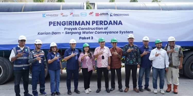 Perkuat Dukungan Infrastruktur Air Krakatau Pipe Resmi Memulai Pengiriman Perdana Proyek Karian