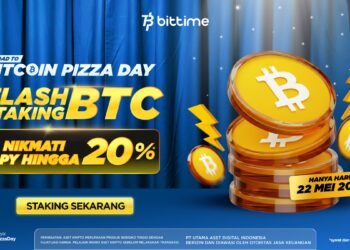 Bittime Hadirkan Flash Staking dengan APY Hingga 20%, Rayakan Bitcoin Pizza Day