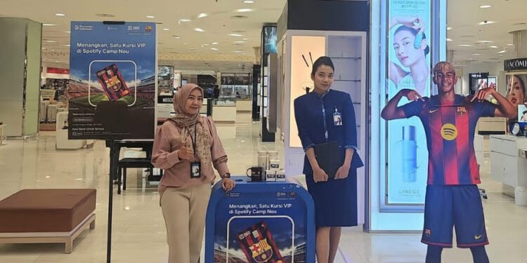 BRI Kalimalang Ramaikan Emporium Pluit dengan Booth Pembukaan Rekening dan Kartu Debit Eksklusif FC Barcelona