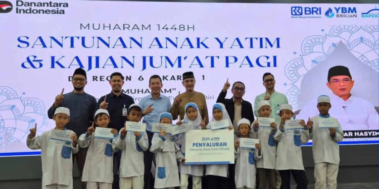 BRI Region 6 dan YBM BRI Jakarta Berbagi Santunan Anak Yatim Muharam