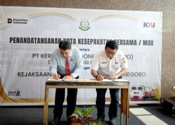 Perkuat Sinergi Perlindungan Aset Negara dan Kepastian Hukum, KAI Daop 8 Surabaya dan Kejari Bojonegoro Tandatangani MoU