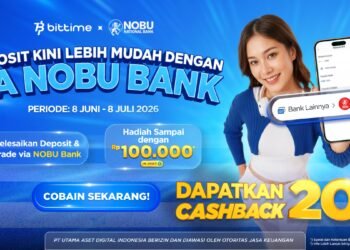 Bittime Gandeng Nobu Bank Luncurkan Program Cashback  “10 Menit dari Indonesia ke Wall Street” untuk Akses Investasi Aset Global