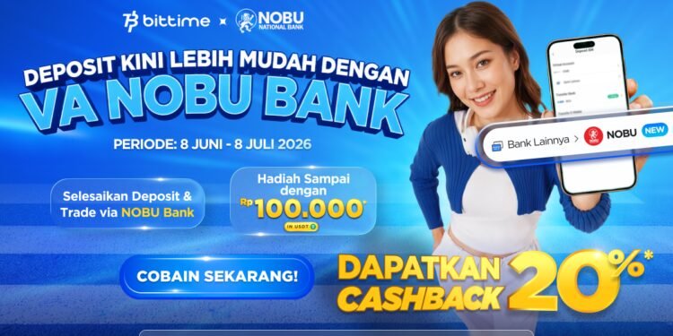 Bittime Gandeng Nobu Bank Luncurkan Program Cashback  “10 Menit dari Indonesia ke Wall Street” untuk Akses Investasi Aset Global