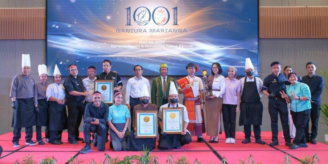 Marianna Resort Tuktuk Samosir Pecahkan Rekor LEPRID Lewat “1001 Naniura”, Angkat Kuliner Batak ke Panggung Nasional