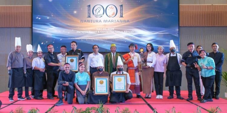 Marianna Resort Tuktuk Samosir Pecahkan Rekor LEPRID Lewat “1001 Naniura”, Angkat Kuliner Batak ke Panggung Nasional