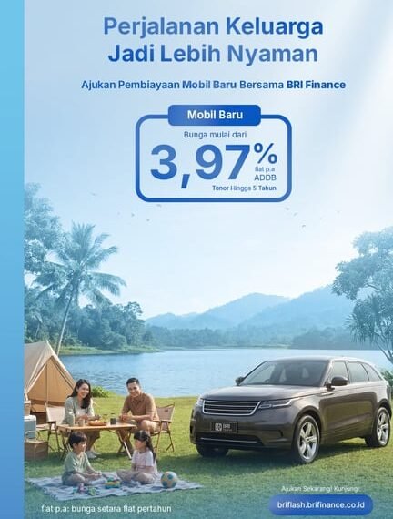 Perjalanan Keluarga Jadi Lebih Nyaman, BRI Finance Hadirkan Pembiayaan Mobil Baru dengan Bunga Mulai 3,97%