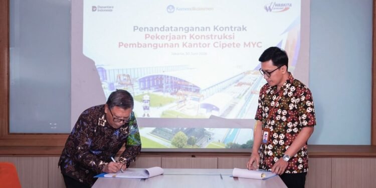 Dipercaya Kemendikdasmen, WSBP Tandatangani Kontrak Pembangunan Gedung Kantor Cipete